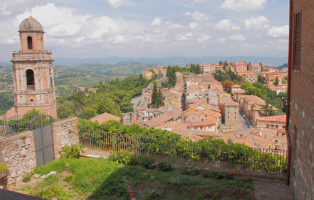 Cityscape of Perugia in Italyの写真素材