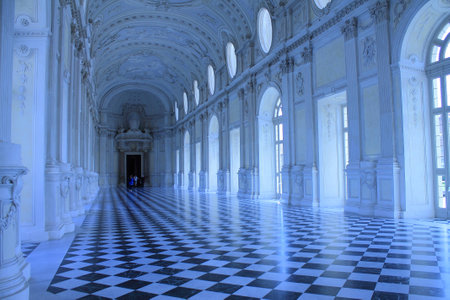 Hallway of Venaria Reale, Italyのeditorial素材