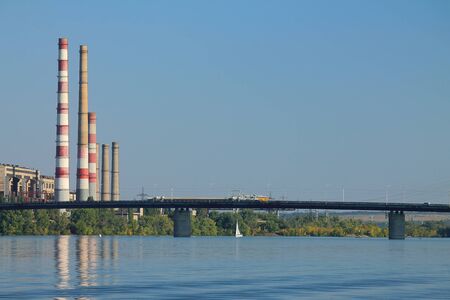Dnieper power station of Dnipropetrovsk in Ukraineのeditorial素材