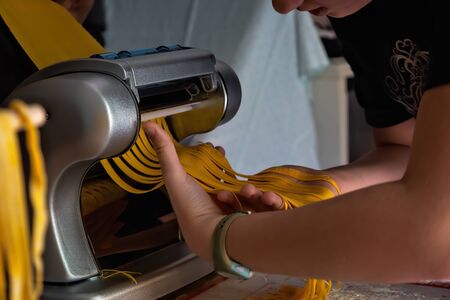 Italian home made pasta: Tagliatelle