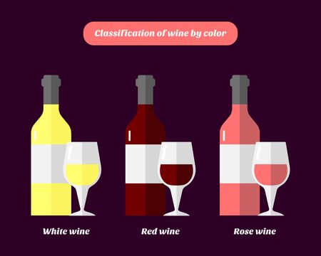 classification wine colorのイラスト素材