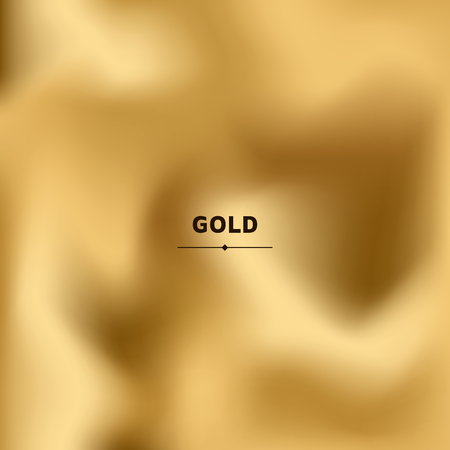 Fluid colors background, square blurred background, golden color, gradient, vector illustration. With text - goldのイラスト素材