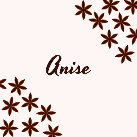 Vector illustration. Spice. Star anise. Badian.のイラスト素材