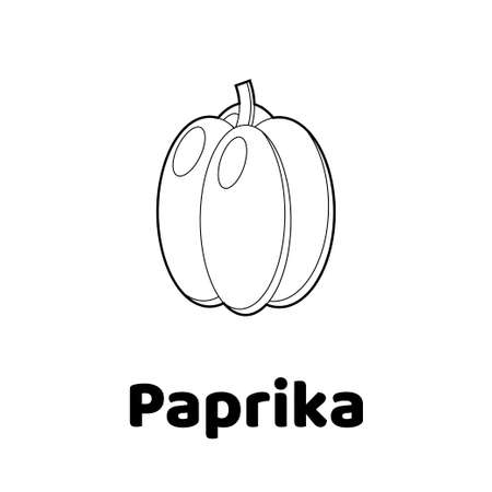 Vector illustration. Game for children. Vegetable. Coloring pageのイラスト素材