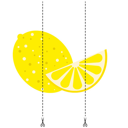Vector illustration. A game for children of preschool age. Cut the picture into pieces. Fold in the right order. Mosaic. lemonのイラスト素材