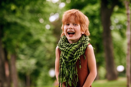Red head boyの写真素材