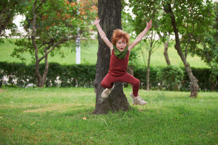 Red head boyの写真素材