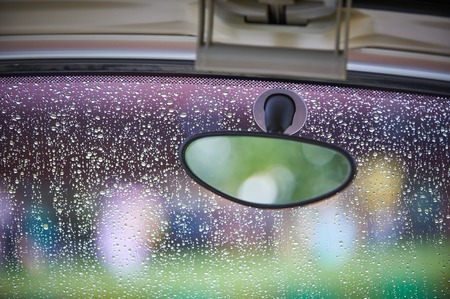 rear view mirrorの写真素材