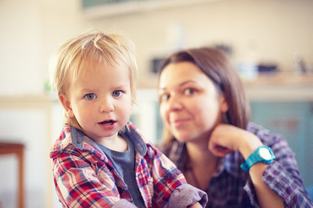 Mother and sonの写真素材