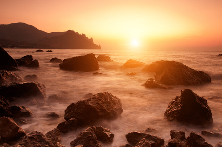 Colorful sunny seascapeの写真素材