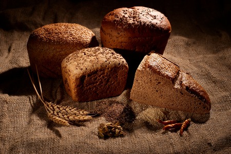 Close-up of traditional bread.の写真素材