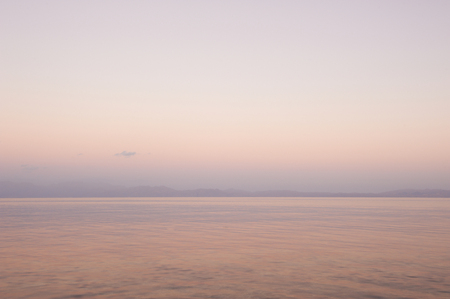 Beautiful landscape with calm seaの写真素材