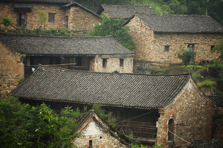 Ruins of ancient chinese villageの写真素材
