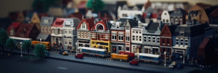 Lego city, tilt shift. Generative AIの素材