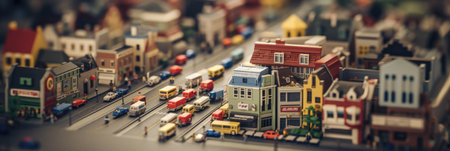Lego city, tilt shift. Generative AIの素材