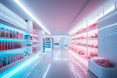 Supermarket of future, generative AIの素材