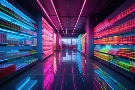 Supermarket of future, generative AIの素材