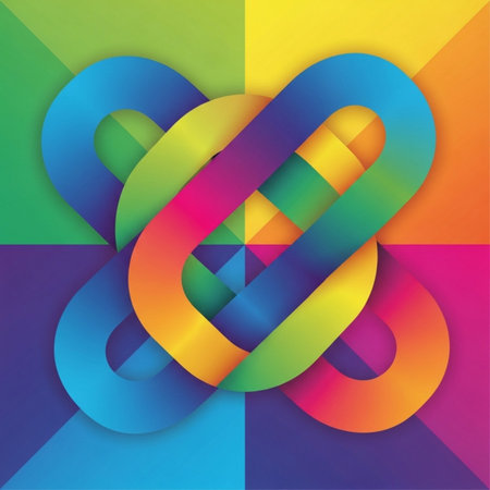 Colorful background with chain symbol. Vector illustration. Eps 10.のイラスト素材