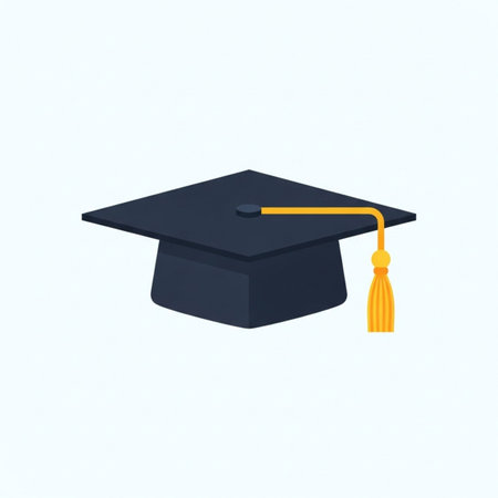 Graduation cap isolated on white background. Vector illustration. Eps 10.のイラスト素材
