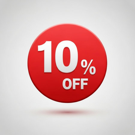 10 percent off sale sticker on a white background. Vector illustration.のイラスト素材