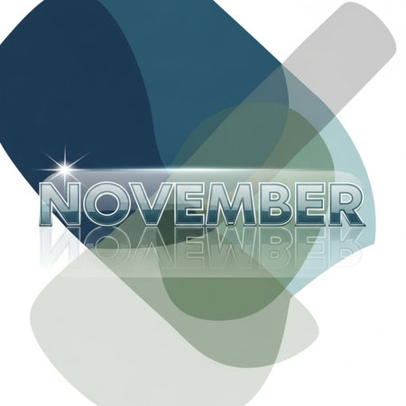 Vector hand drawn November illustration.のイラスト素材