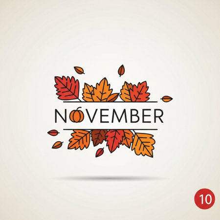 Autumn background with leaves. Vector illustration for your designのイラスト素材