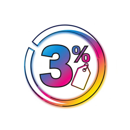 3 percent discount icon, vector design element. Discount offer price label.のイラスト素材