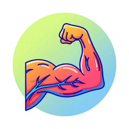 muscle icon vectorのイラスト素材