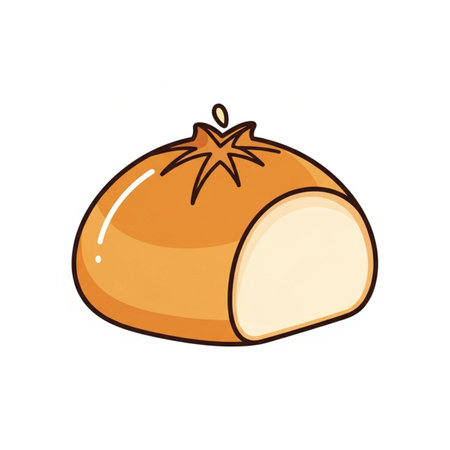 cartoon loaf of bread on white background. Vector illustration of bread.