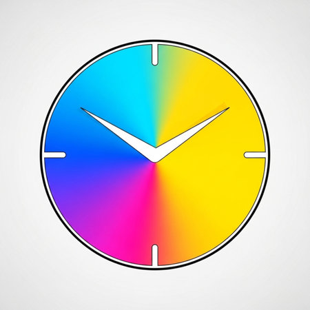 Colorful clock Vector illustration. Eps 10.のイラスト素材