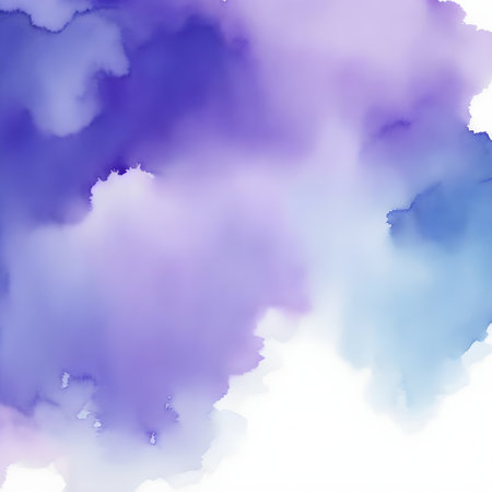 Abstract watercolor art hand paint on white background, BlueViolet color Watercolor background.の素材