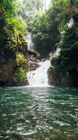 Beautiful waterfall Namtok Phlio, Phlio waterfall national park in Chanthaburi Province Thailand....