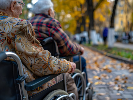 Wheelchair, disability and man hand holding wheel in a hospital for healthcare. Disabled, mobility problem and male person in a clinic for support and medical care with hands of patientの素材