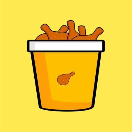 Fast Food Cartoon.Burger, donut, soda, fried chicken, lemonade, coffee, French Fries. Can be used for illustration, icon and design decoration. Vector illustration. Flat Illustration.のイラスト素材
