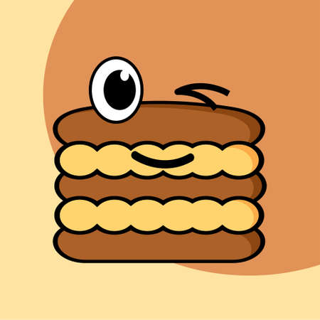illustration of bread and pastries characters. can be used for social media purposes,...