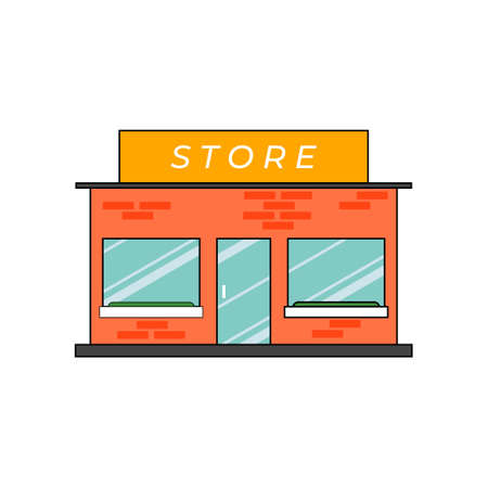 shop icon, can be used for social media purposes, advertisements, motion videos, company, and othersのイラスト素材