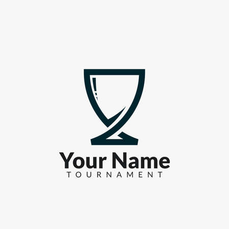 letter Z Trophy logo vector template. this logo is using golden ratio rule. suit for tournament or competition logo or trophy store.のイラスト素材