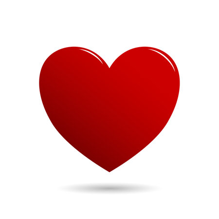 3D Heart or Love Shape in red color vector illustrationのイラスト素材