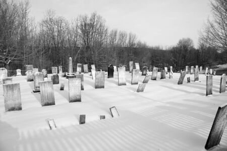 Snowy Cemetaryの写真素材