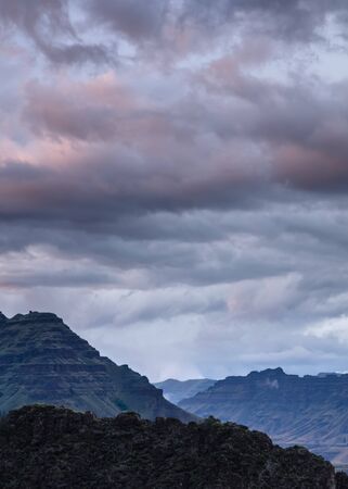 Portrait of the Imnaha Canyon at Sunsetの写真素材