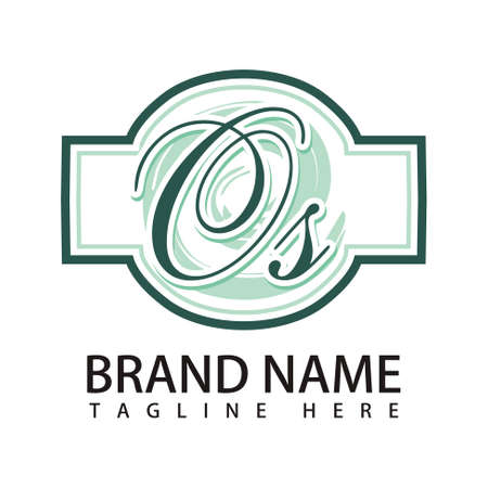 Os Letter logo icon vector artのイラスト素材