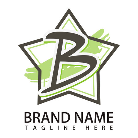 B Letter logo icon vector artのイラスト素材