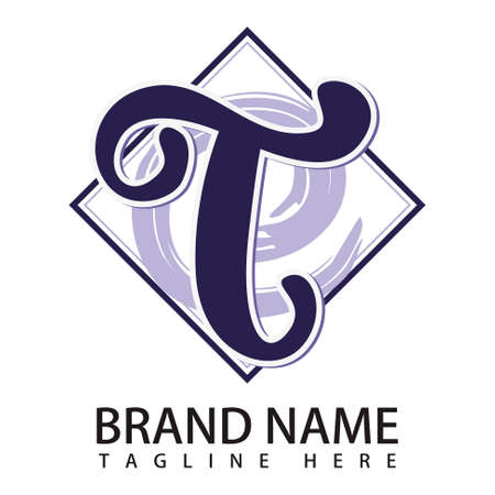 T Letter logo icon vector artのイラスト素材