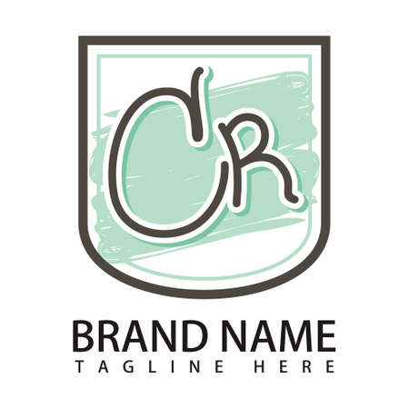 CR Letter logo icon vector artのイラスト素材