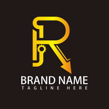 R Letter Logo Vector Artのイラスト素材