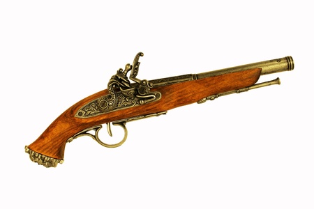 Antique gun eighteenth-nineteenth centuries in isolation の写真素材