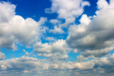 Big clouds on blue sky as background