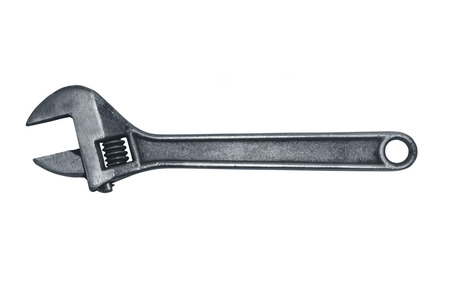 Adjustable wrench isolated on white background