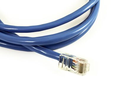 Internet cable isolated on white backgroundの写真素材