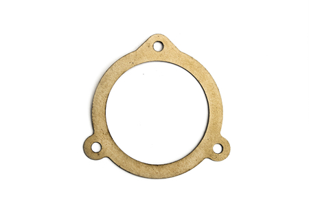 Automotive gasket of cardboard isolated on white